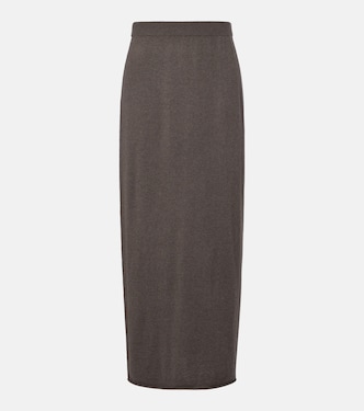 Charlotta cotton and cashmere maxi skirt | Lisa Yang