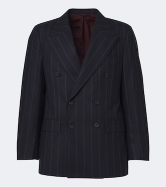 Chalk stripe virgin wool blazer | Rubinacci