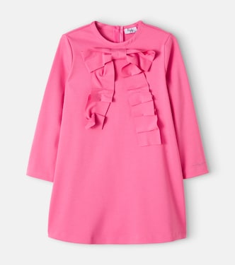 Bow-detail jersey dress | Il Gufo