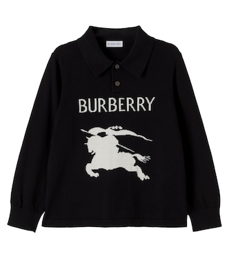 EKD jacquard cotton polo sweater | Burberry Kids