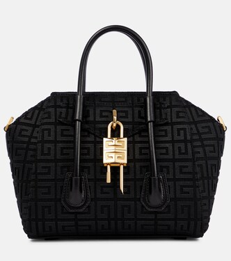 Antigona Lock Mini leather-trimmed bag | Givenchy