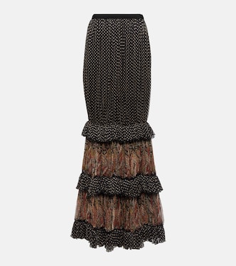 Printed silk maxi skirt | Etro