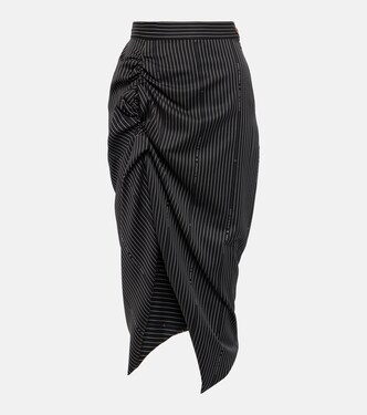 Pinstriped wool and cotton midi skirt | Vivienne Westwood