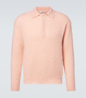 Mohair and wool polo sweater | Auralee