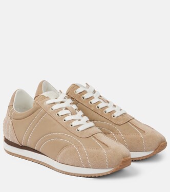 Sport suede-trimmed sneakers | Toteme