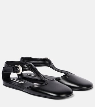 Mary-Jane-Ballerinas aus Leder | Jil Sander