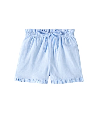 Flores ruffled linen and cotton shorts | La Coqueta