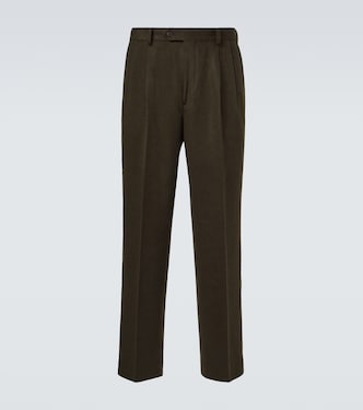 Camel hair flannel straight pants | Auralee