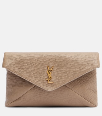 Cassandre Large leather clutch | Saint Laurent