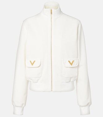 Logo jersey zip-up sweatshirt | Valentino