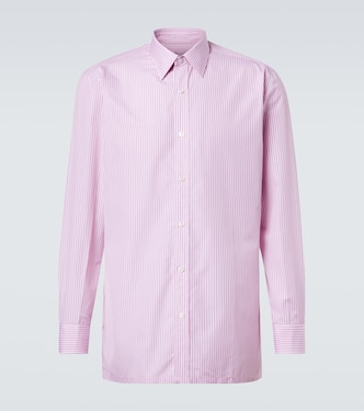 Striped cotton poplin shirt | Charvet