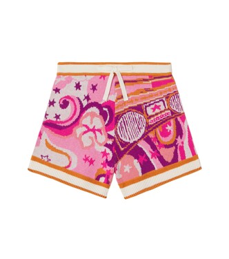 Printed knitted cotton shorts | Zimmermann Kids