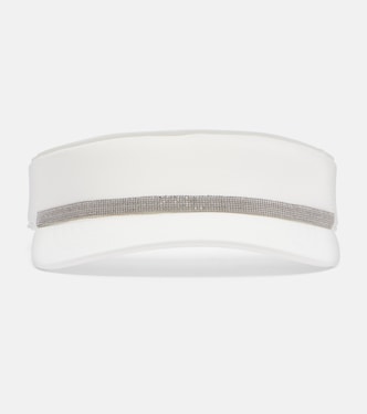 Monili leather-trimmed visor | Brunello Cucinelli