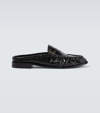 Le Loafer eel leather mules | Saint Laurent