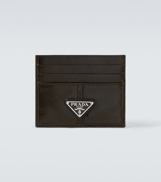 Logo leather card holder | Prada