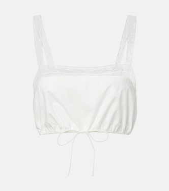 Cropped-Top Renee aus Baumwolle mit Spitze | Faithfull