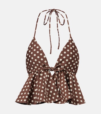 Emma ruffled polka-dot top | Montce