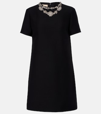 Crepe Couture embellished wool and silk minidress | Valentino