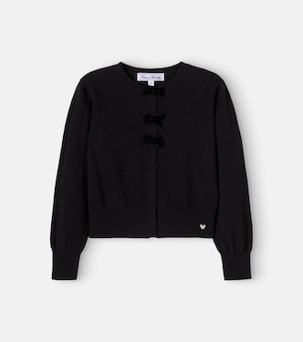 Bow-detail wool and cashmere cardigan | Tartine et Chocolat