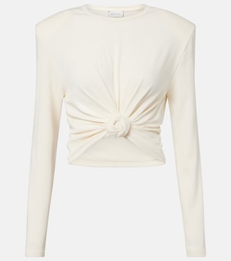 Cropped cotton-blend jersey top | Magda Butrym