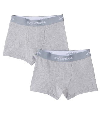 Set aus zwei Boxershorts aus Jersey | Dolce&Gabbana Kids
