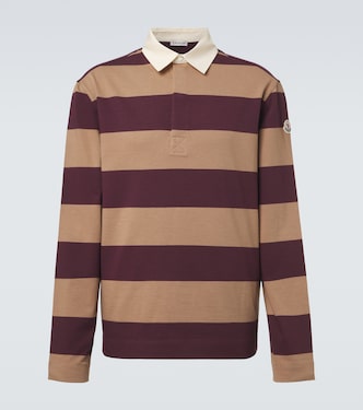 Striped cotton piqué polo shirt | Moncler
