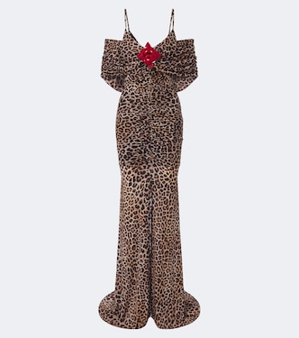 Robe longue à motif léopard | Blumarine