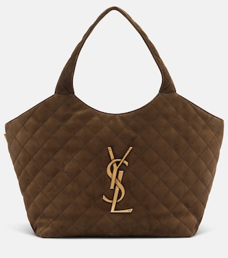 Icare Medium quilted suede shopper | Saint Laurent