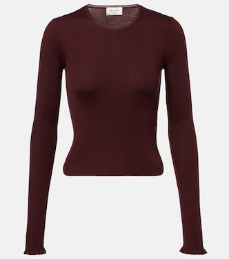 Top acanalado de lana, cachemir y seda | Saint Laurent