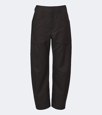 Shon virgin wool barrel-leg pants | Nili Lotan