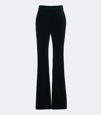Elegante cotton velvet straight pants | Max Mara