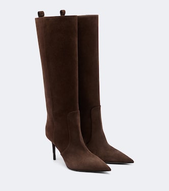 Monili beadsuede knee-high boots | Brunello Cucinelli