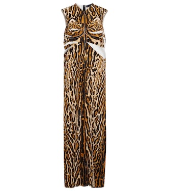 Leopard-print crêpe maxi dress | Proenza Schouler
