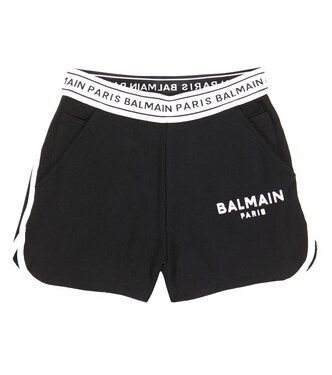 Logo cotton jersey shorts | Balmain Kids