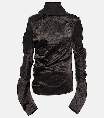 Crinkle satin turtleneck top | Acne Studios