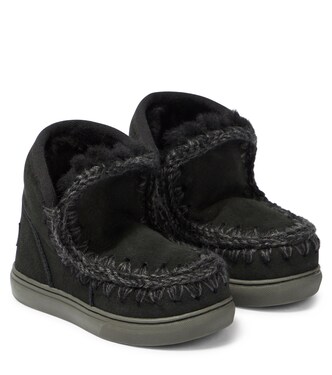 Shearling-lined suede sneakers | Mou Kids