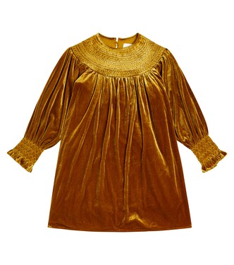 Carla embroidered velvet dress | C'era Una Volta