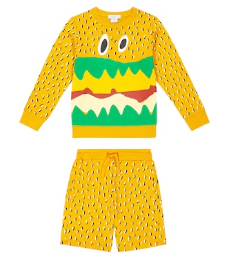 Printed cotton sweatshirt and sweatpants set | Stella McCartney Kids