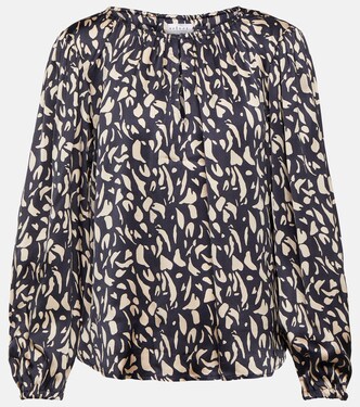 بلوزة من الساتان بطبعات | Velvet