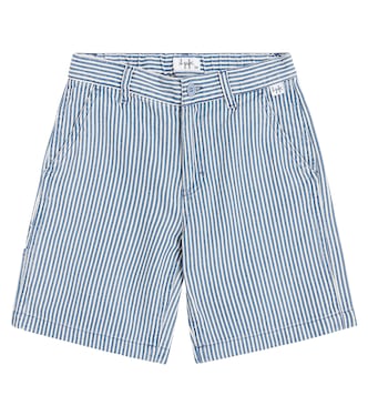 Striped cotton and linen Bermuda shorts | Il Gufo