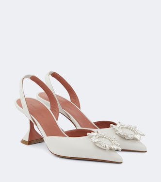 Begum 70 leather slingback pumps | Amina Muaddi