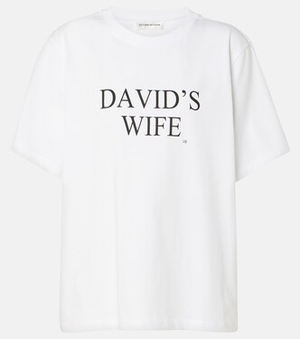 Printed cotton jersey T-shirt | Victoria Beckham