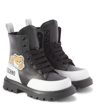 Leather ankle boots | Moschino Kids