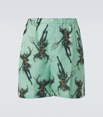 Printed linen shorts | Acne Studios