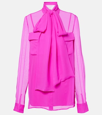 Silk georgette blouse | Costarellos