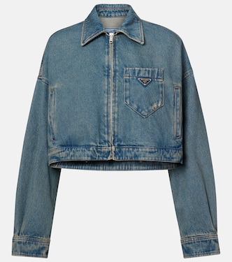 Cropped denim jacket | Prada