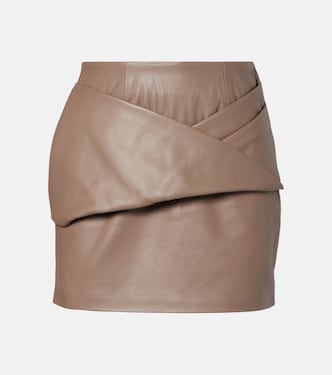 Liss pleated leather miniskirt | Tove