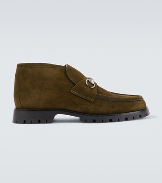 Horsebit suede ankle boots | Gucci