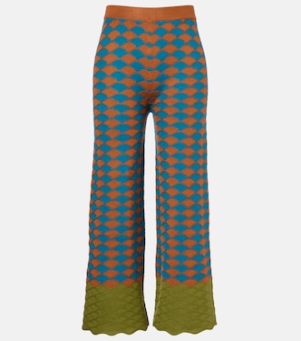 Pantalon droit intarsia en laine | La DoubleJ