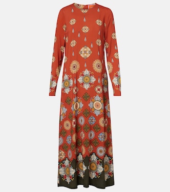 Swing printed jersey maxi dress | La DoubleJ